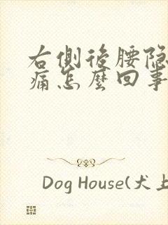 右侧后腰隐隐作痛怎么回事