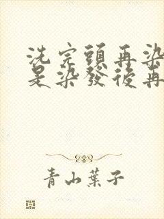 洗完头再染发还是染发后再洗头