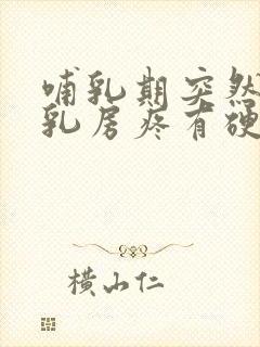 哺乳期突然一侧乳房疼有硬块