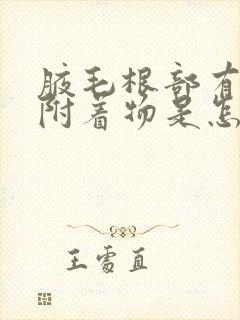 腋毛根部有黄色附着物是怎么回事