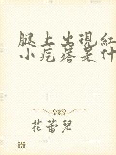 腿上出现红色的小疙瘩是什么东西?