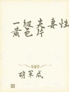 一级夫妻性生活黄色片封面