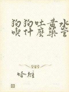 狗狗吐黄水拉稀吃什么药管用