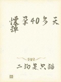 怀孕40多天流掉