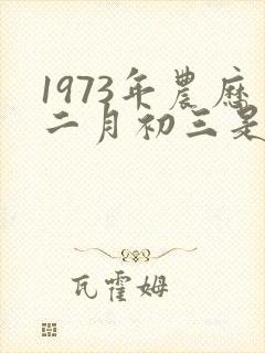 1973年农历二月初三是什么命