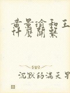 黄景瑜和王雨馨什么关系封面