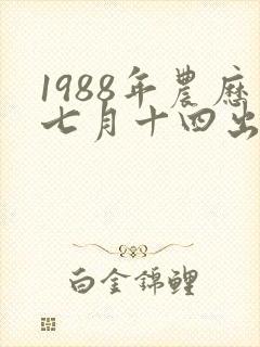 1988年农历七月十四出生命运封面