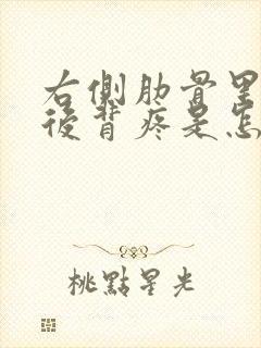 右侧肋骨里面疼后背疼是怎么回事