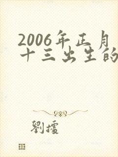 2006年正月十三出生的男孩命运怎样
