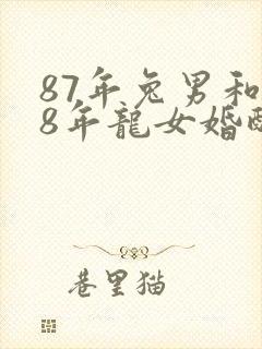 87年兔男和88年龙女婚配