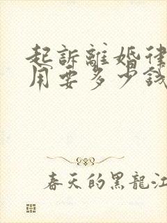 起诉离婚律师费用要多少钱