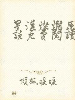 星汉灿烂原著小说免费阅读