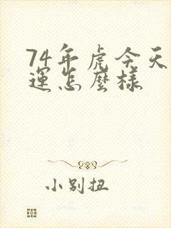 74年虎今天财运怎么样