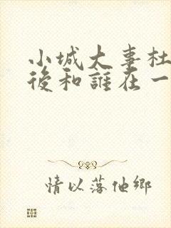 小城大事杜涛最后和谁在一起了封面