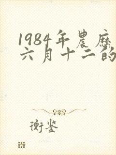 1984年农历六月十二的命运封面