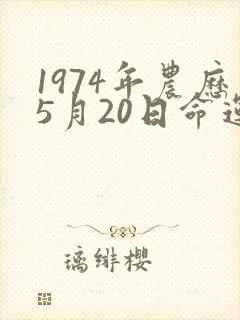 1974年农历5月20日命运