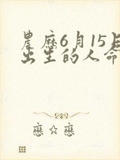 农历6月15日出生的人命运