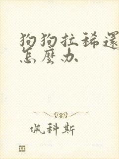 狗狗拉稀还带血怎么办