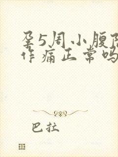 孕5周小腹隐隐作痛正常吗封面