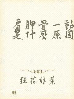 肩胛骨一动就疼是什么原因