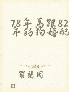 78年马跟82年的狗婚配怎么样