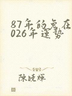87年的兔在2026年运势