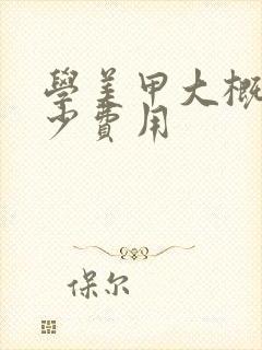 学美甲大概要多少费用