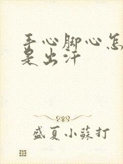 手心脚心怎么老是出汗封面