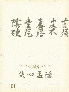 阴囊表皮有个小硬疙瘩不痛不痒