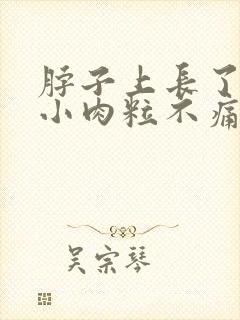 脖子上长了一些小肉粒不痛不痒