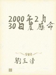 2000年2月30日农历命运