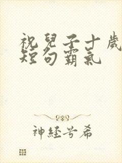 祝儿子十岁生日短句霸气封面