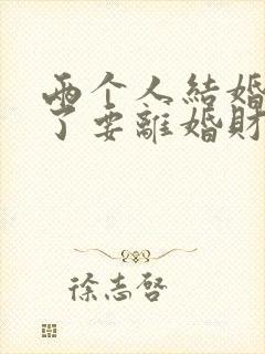 两个人结婚一年了要离婚财产如何分