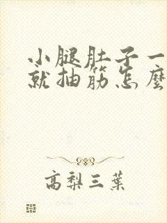 小腿肚子一使劲就抽筋怎么回事