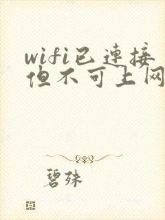 wifi已连接但不可上网怎么办