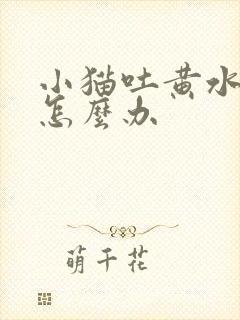 小猫吐黄水拉稀怎么办