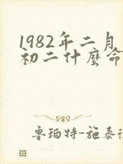 1982年二月初二什么命封面