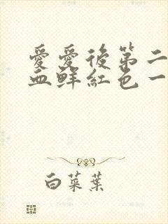 爱爱后第二天出血鲜红色一点点封面