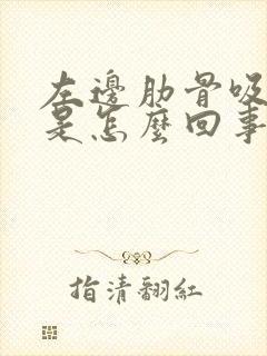 左边肋骨吸气疼是怎么回事封面