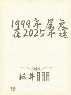 1999年属兔在2025年运势