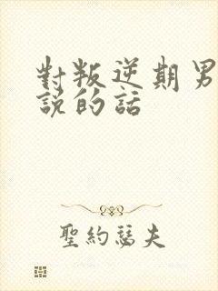 对叛逆期男孩子说的话