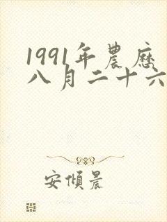 1991年农历八月二十六