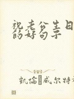 祝老公生日快乐的好句子