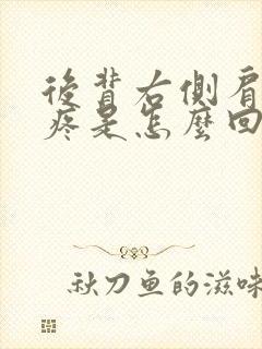 后背右侧肩胛骨疼是怎么回事