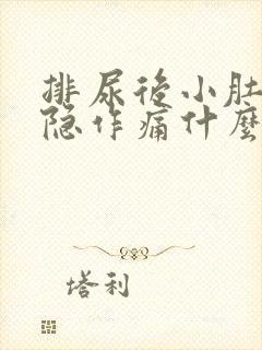 排尿后小肚子隐隐作痛什么原因封面