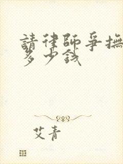 请律师争抚养权多少钱