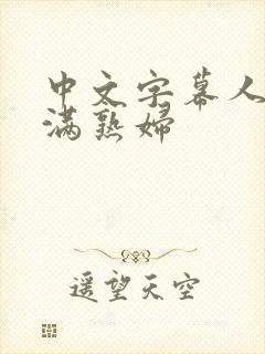 中文字幕人妻丰满熟妇封面