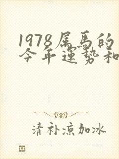 1978属马的今年运势和财运如何