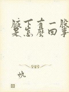 腋下有一股臭味是怎么回事封面