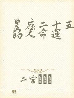 农历二十五出生的人命运封面